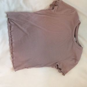 Pink Frayed T Shirt